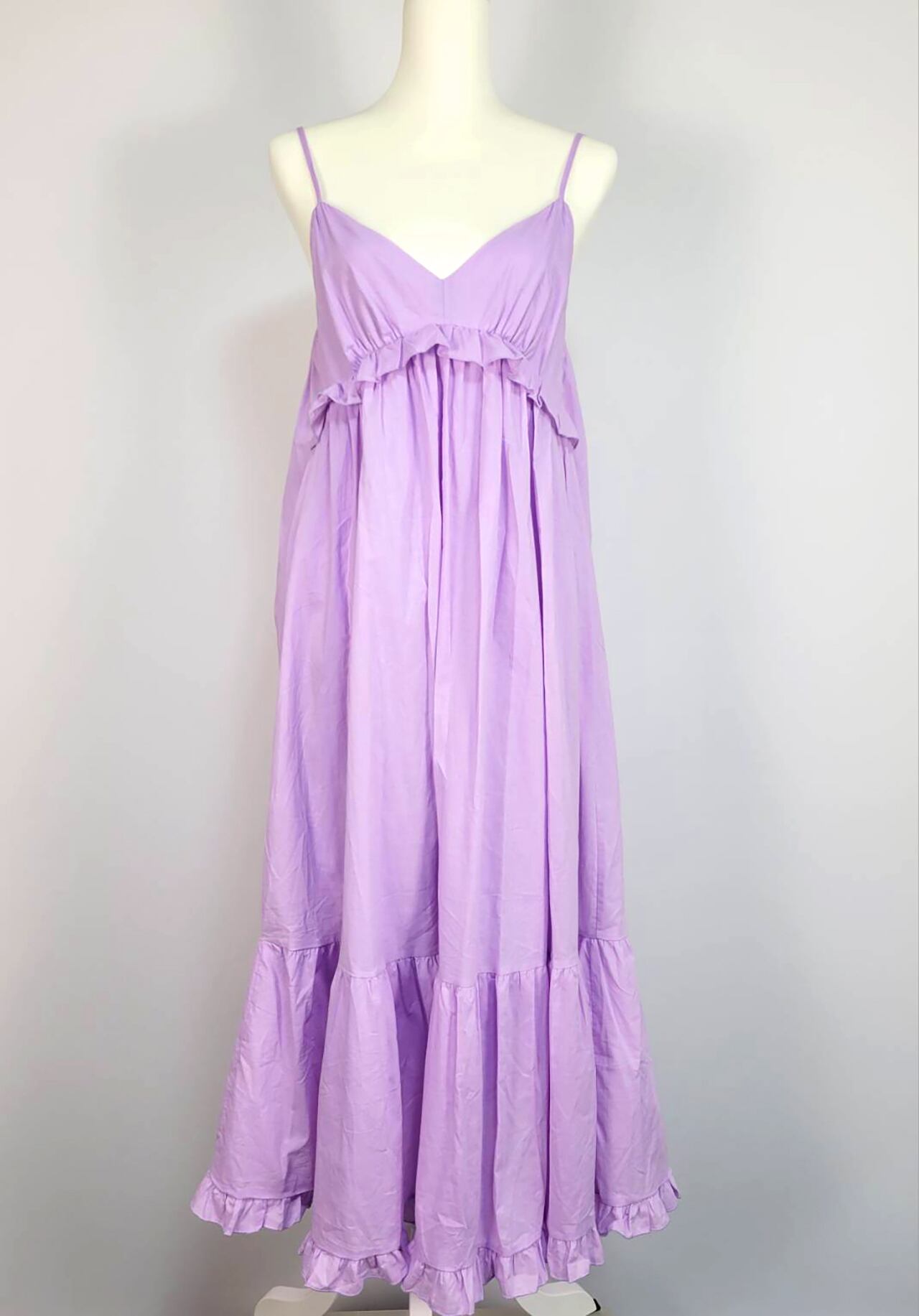 ロングワンピース（リゾートフリル）