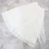 社交ダンス 衣装 スタンダード スカート レッスンウェア レディース Papillon ホワイト系 白 無地 フォーマル 練習着 シンプル ラウンドネック 丈長め フレアスカート ひらひら スカート単品 白スカート フォーマル練習 ダンスレッスン ダンス衣装 スタンダード用 ウエスト調整 きれいめ 清楚 無地シンプル ポリエステル 伸縮性 ポケットなし ファスナー ペチコート風 シワになりにくい ヨーロピアン ダンス ウェア 婦人用 レディース用 白コーデ 上品 エレガント コーデ映え コーラス 文化祭