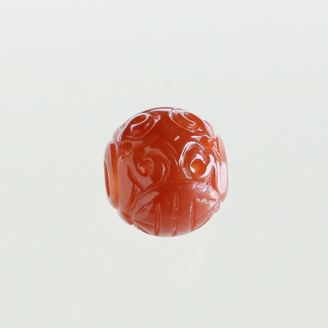 さりげなく使える翡翠！ 彫りオレンジ翡翠 一粒 ペンダント トップ orange carving sphere A貨翡翠 jd_pt1057