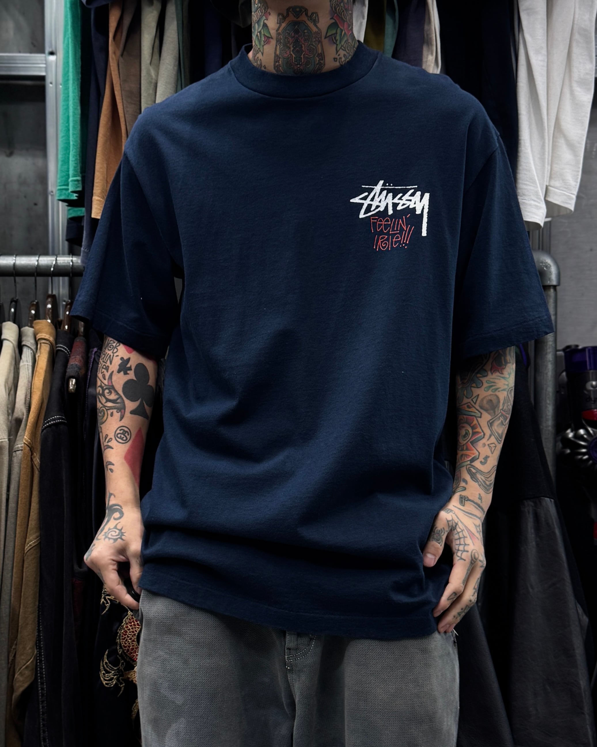 80's~90's old stussy Rasta Design Tee “白タグ” “FEELIN' IRIE