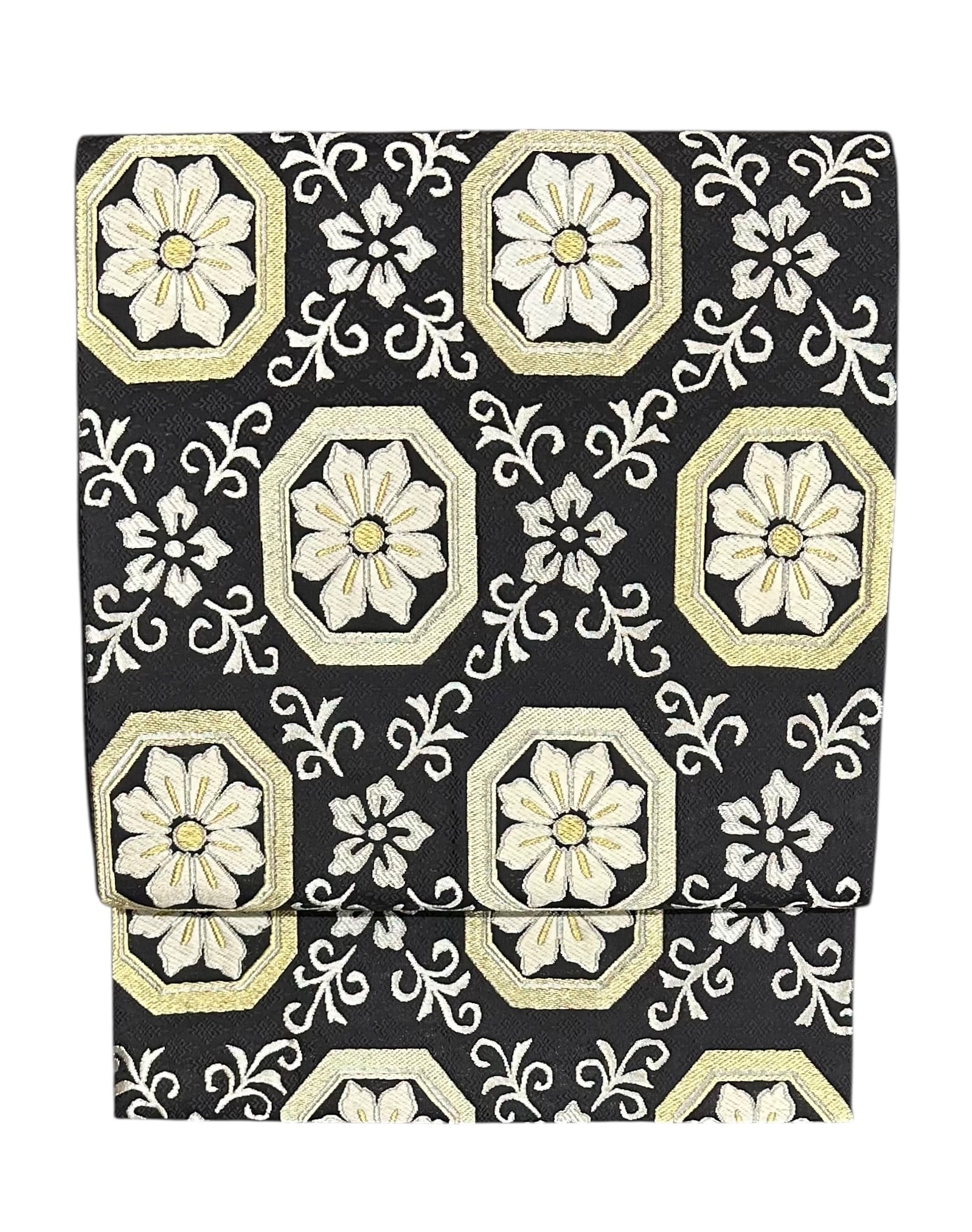 江戸小紋 鮫 油色×草色 裄丈 68㎝ しつけ糸、反端あり K5155 | 着物