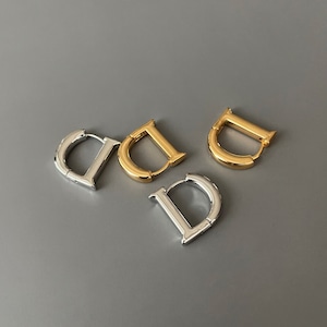 《予約》24k High quality / initial small D hoop pierce【 2color 】ㆍ