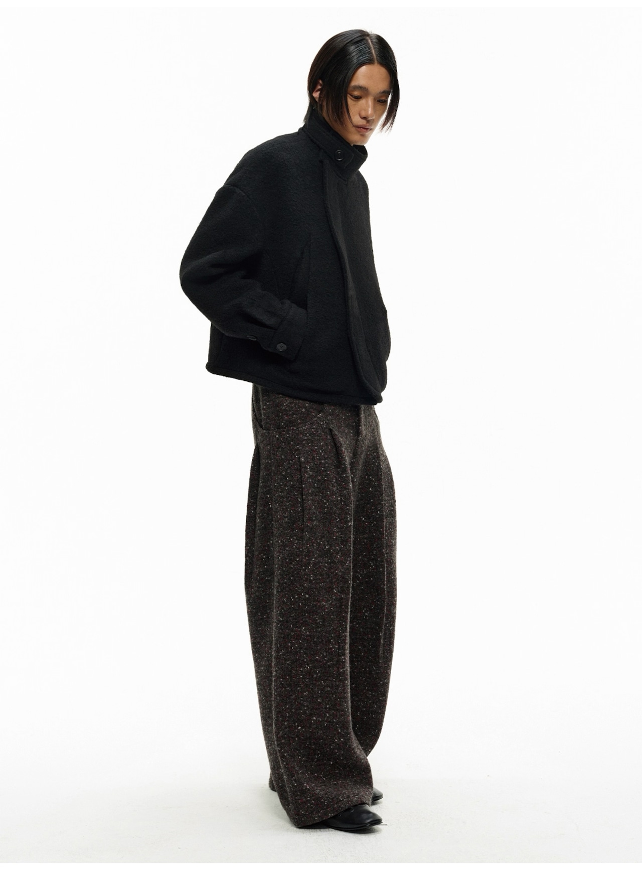 JCAESAR STUDIO Heavy Tweed Wide Trousers