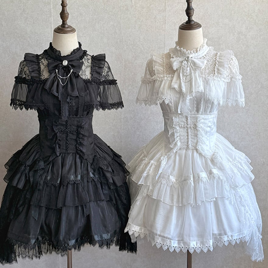 地雷系 コルセット レース×フリル ダークファッション向け｜WithU