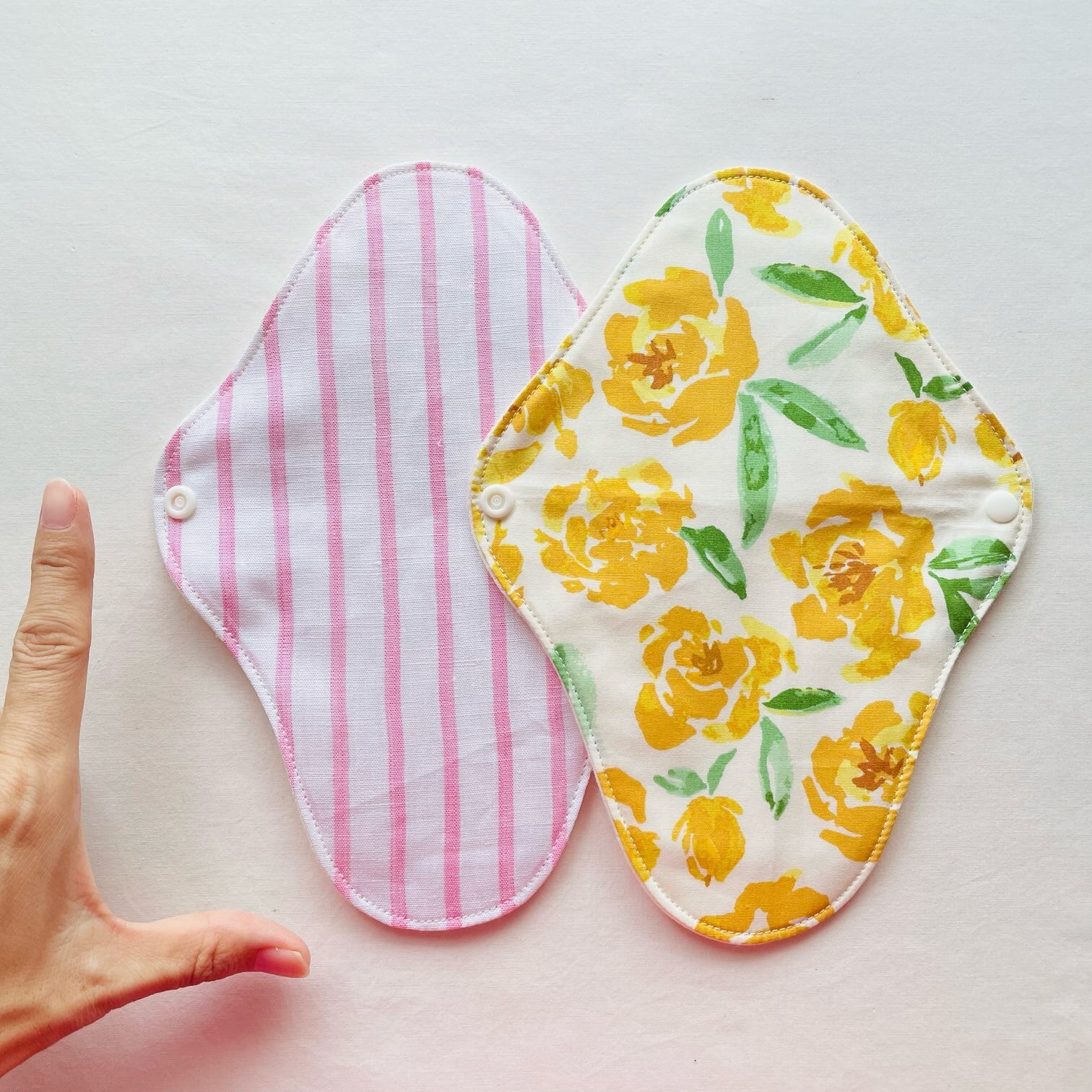 布ナプキンS「stripe + sunny rose」