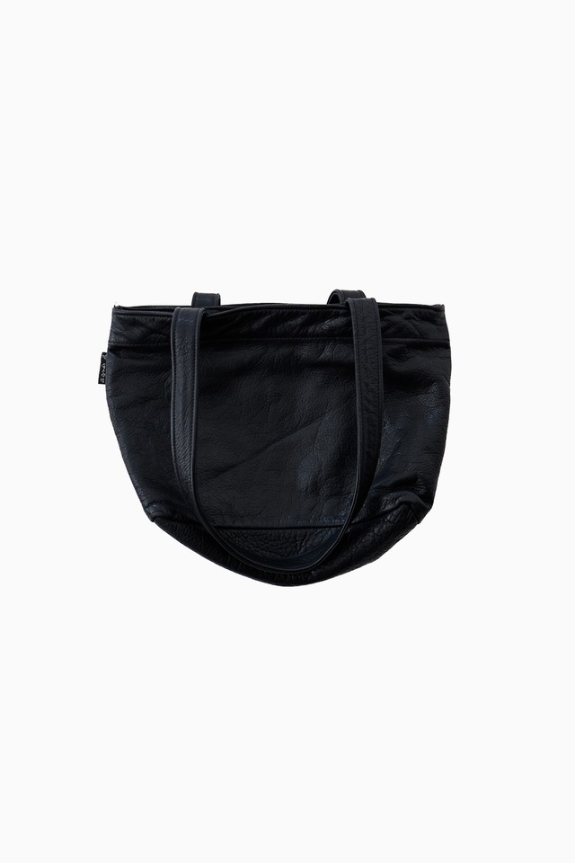 フランス製 agnès b. VOYAGE BLACK LEATHER MINI TOTE BAG