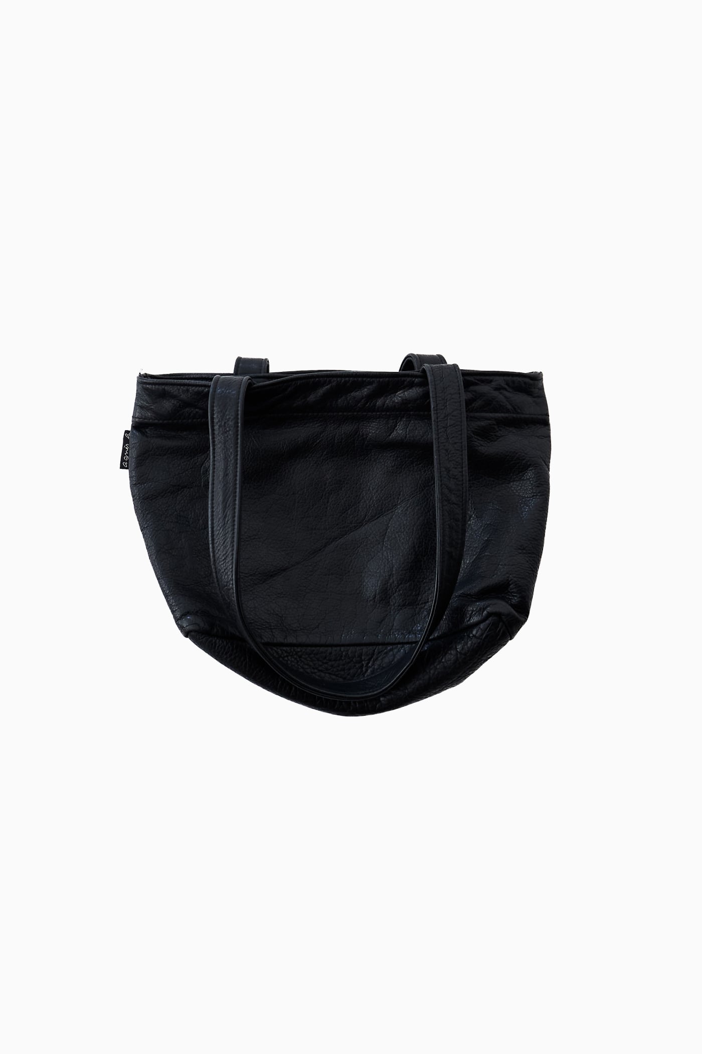 フランス製 agnès b. VOYAGE BLACK LEATHER MINI TOTE BAG