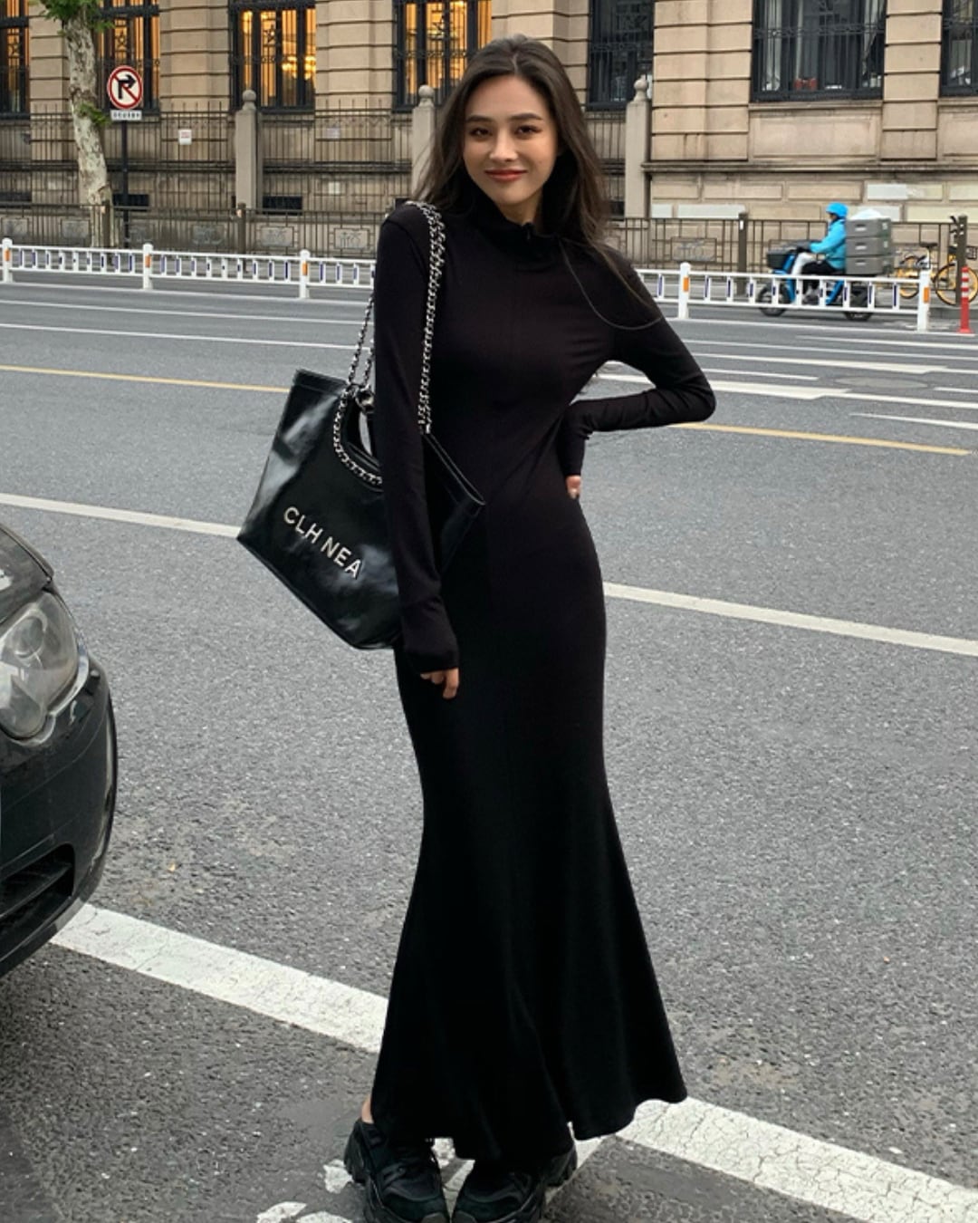 ハーフジップワンピース A24388