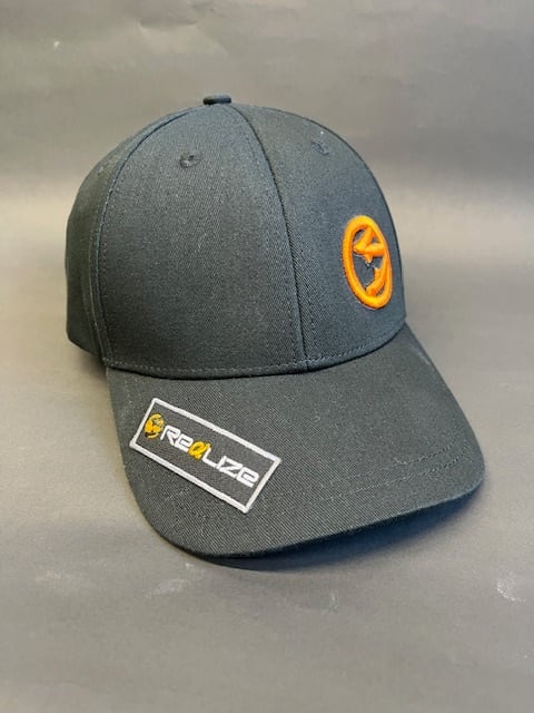 SQUADオリジナルキャップ BLACK×ORANGE 数量限定 ワッペンカスタム選択