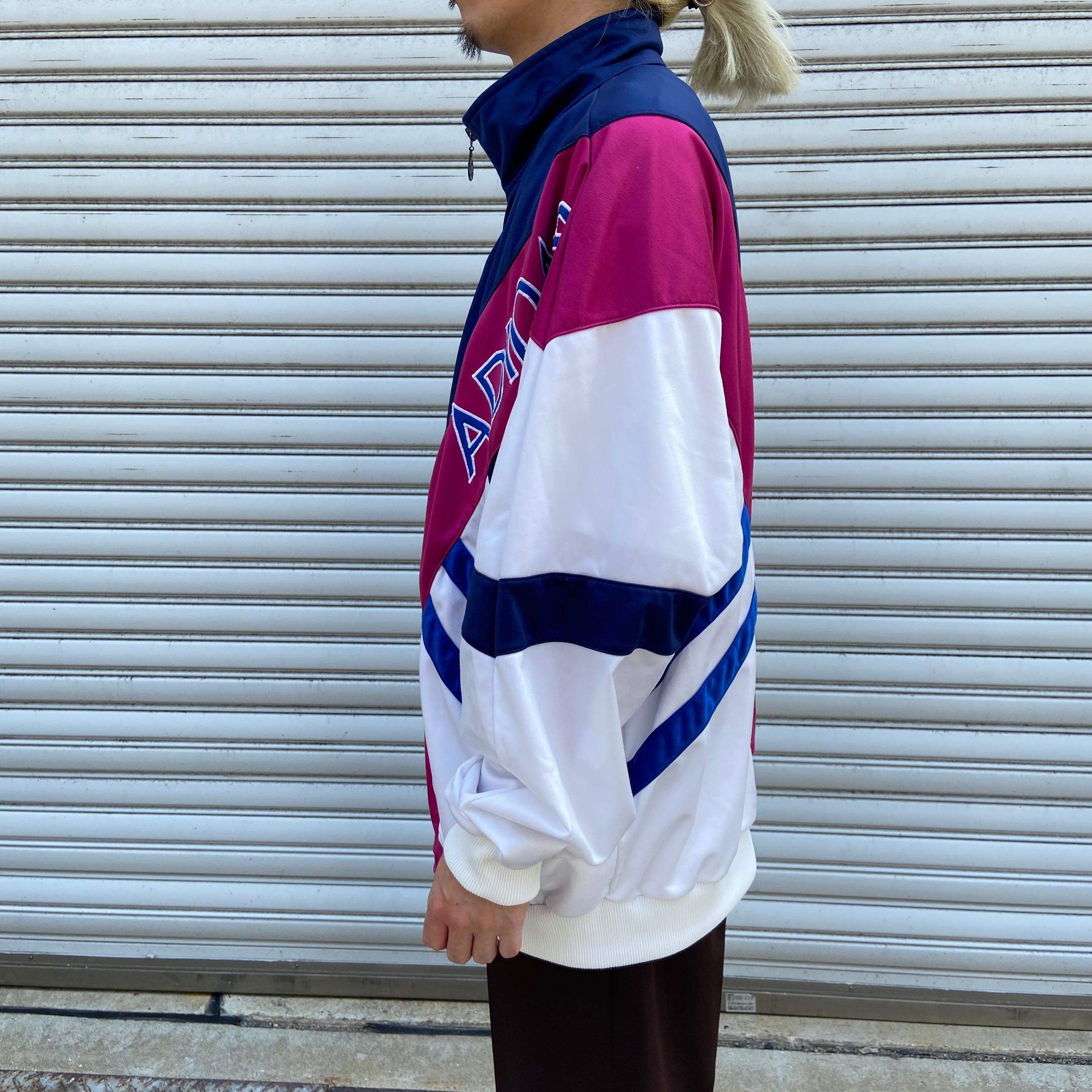 90s adidas アディダス トラックジャケット ジャージ ロゴ XL80s 90s adidas アディダス トラックジャケット ジャージ ロゴ XL80s