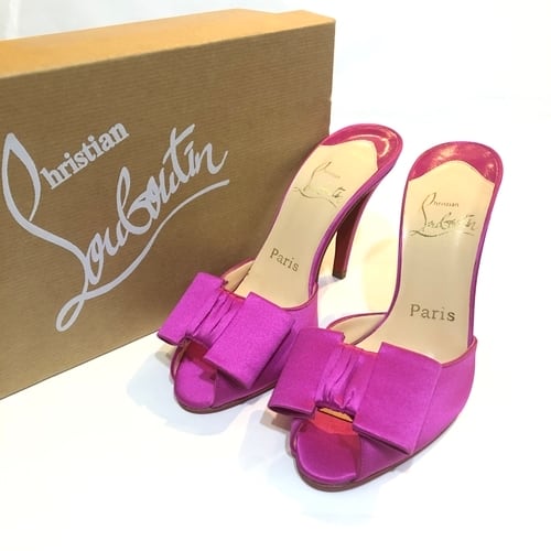 Christian Louboutin クリスチャン ルブタン オープントゥリボン ...