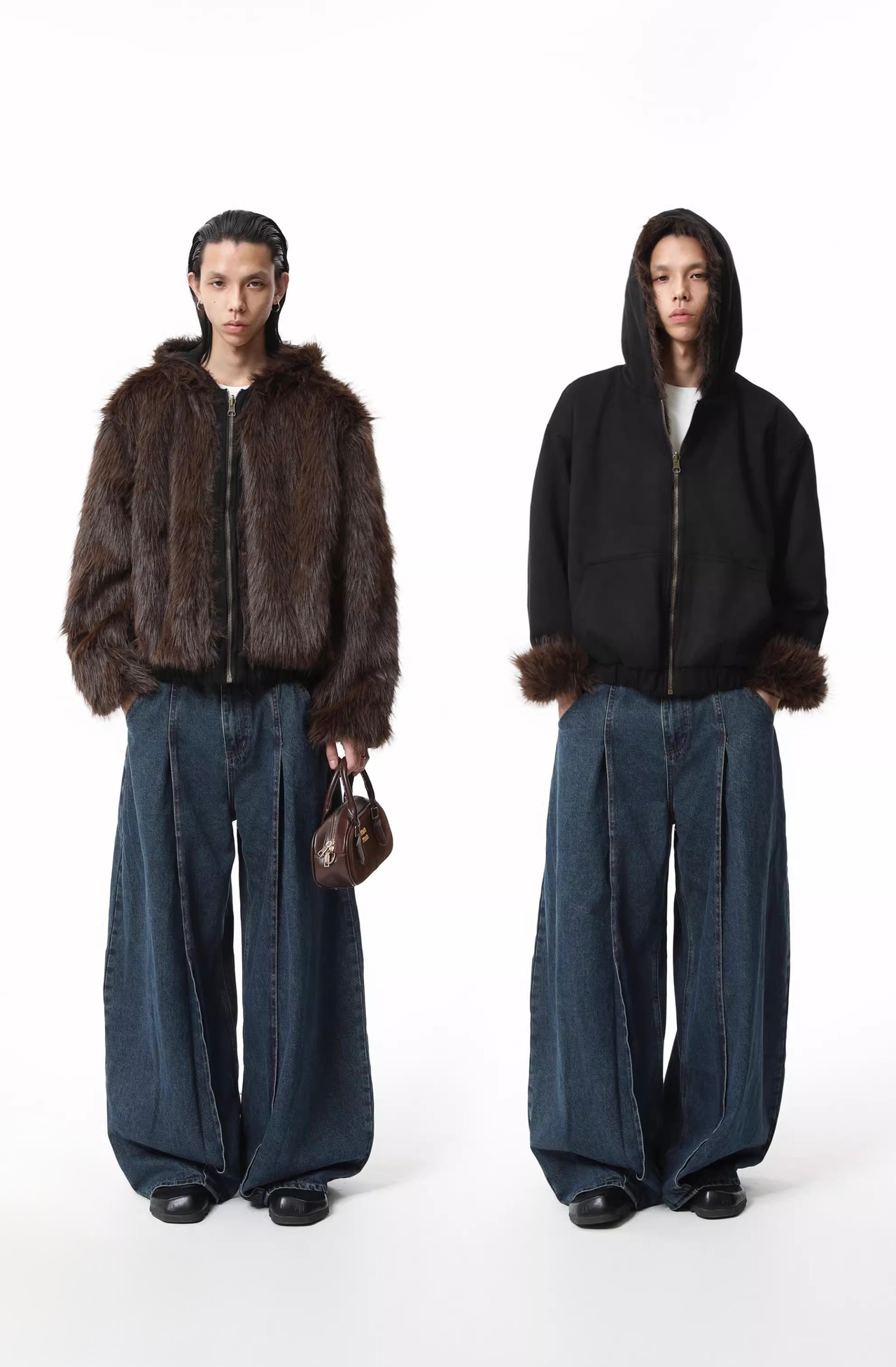 BOOGOOVOGUE Reversible Sable Fur Hoodie