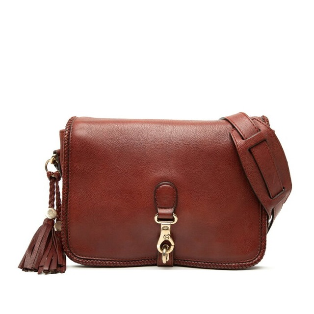 グッチ マラケシュ ショルダーバッグ 257024 ブラウン ボルドー レザー レディース GUCCI 【中古】