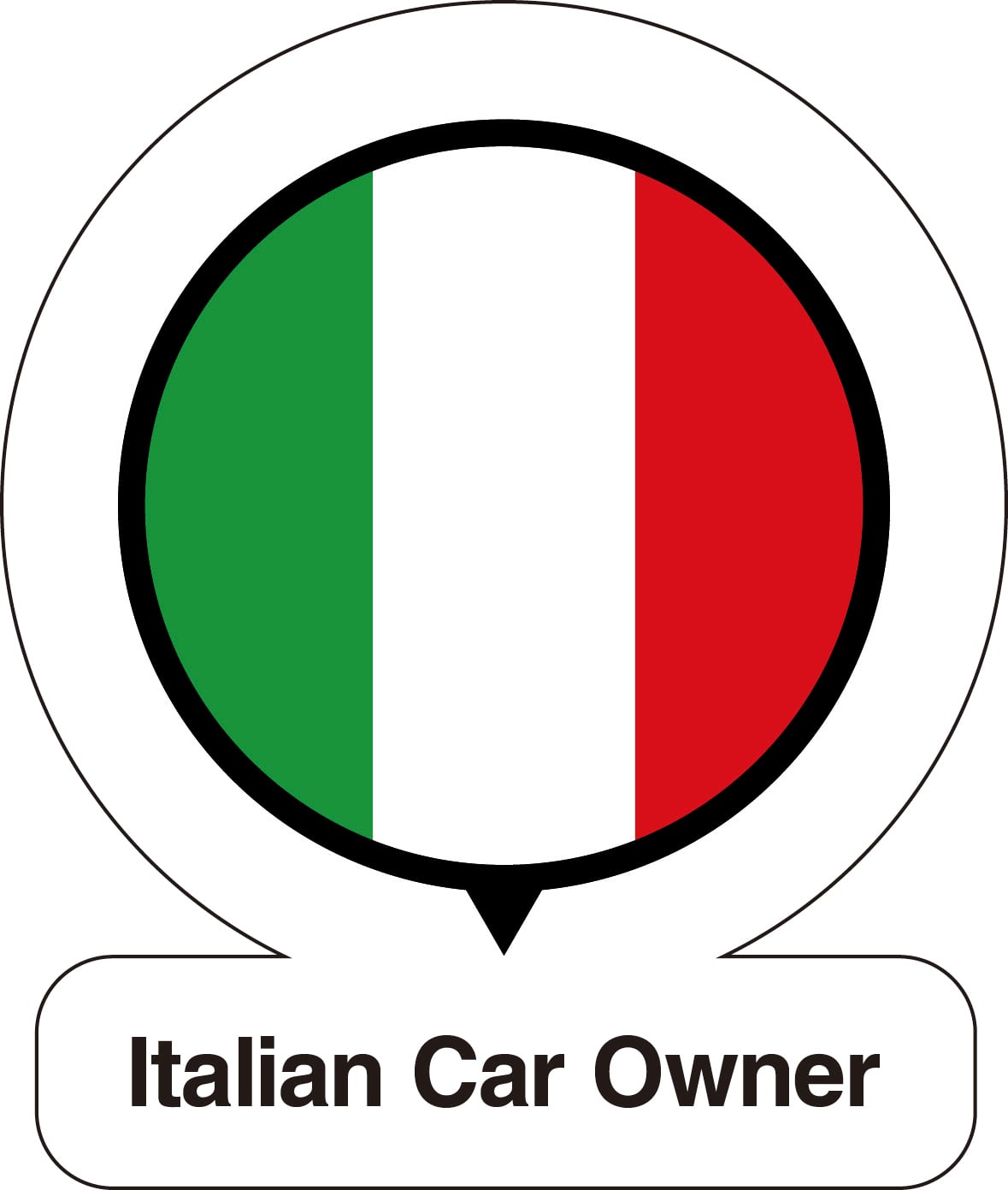 イタリア車オーナーズ ステッカー／防水・UV加工】フェラーリ