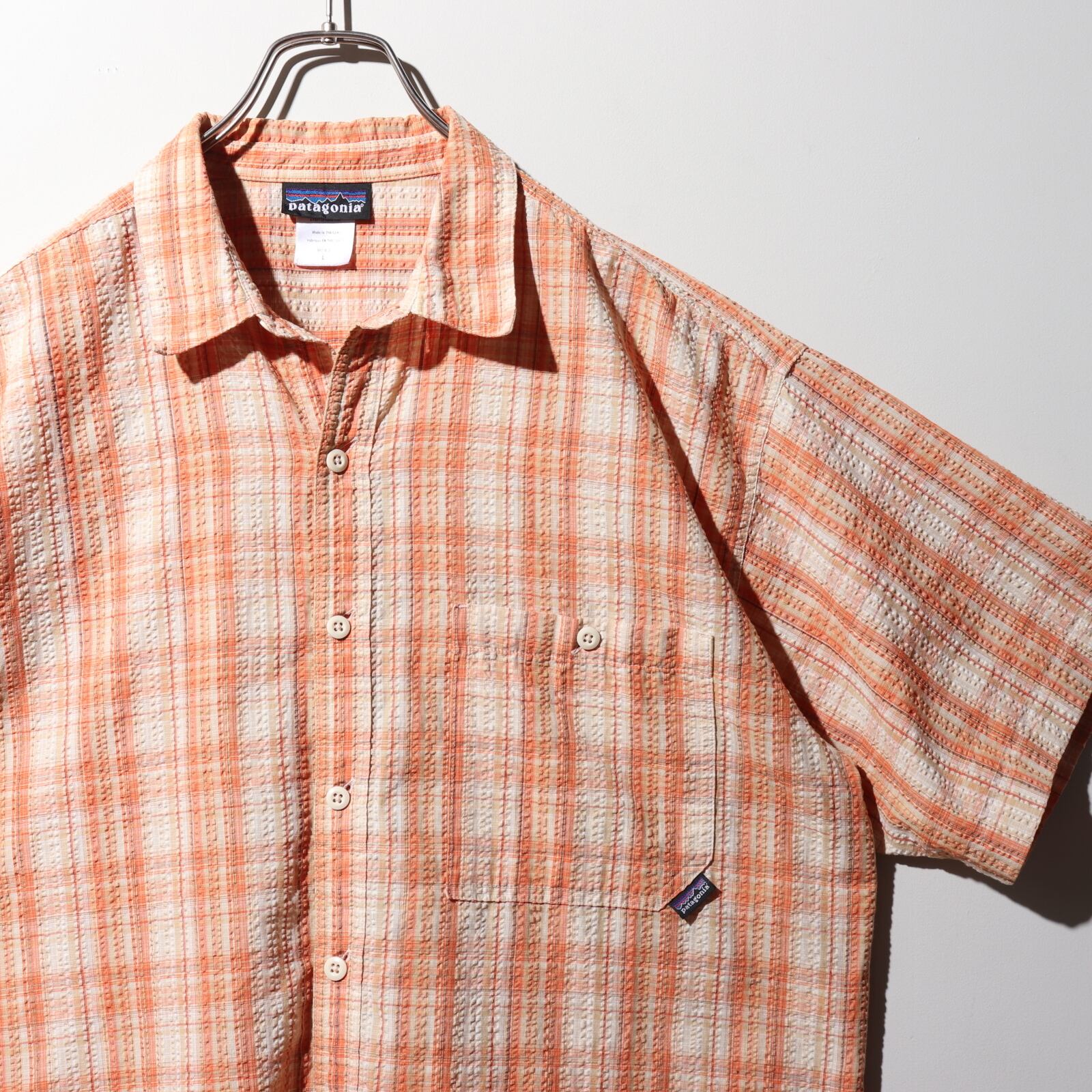 美品 L パッカーウェアシャツ 05年 オレンジ Patagonia パタゴニア  