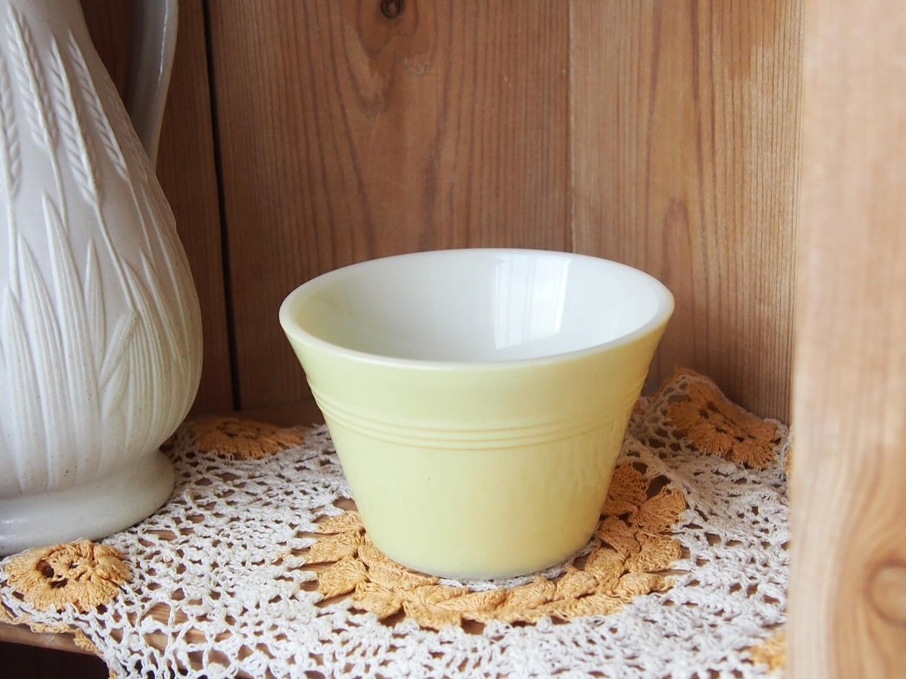 イギリスアンティーク　パイレックス・カスタードカップ　JAJ PYREX
