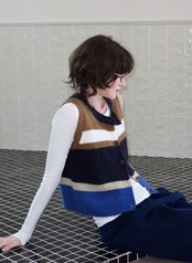 配色マルチカラーベスト