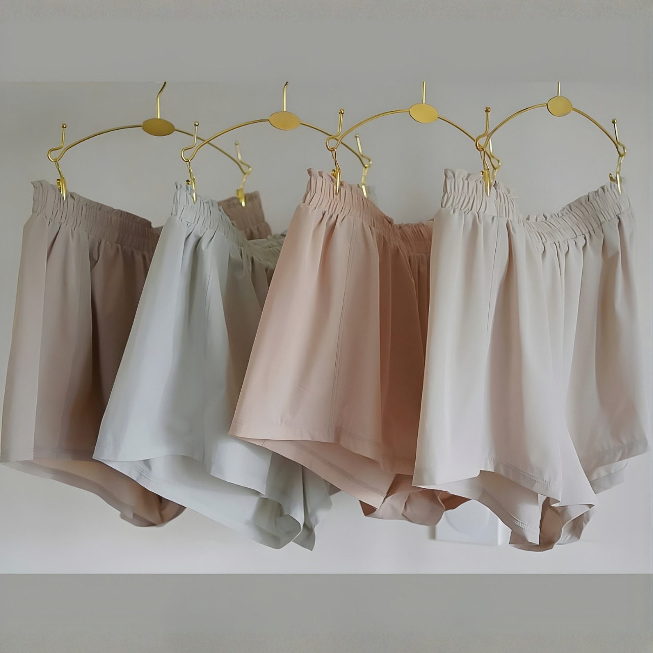 ミスティーカラー ギャザーウエストパンツ 6色展開 L1201