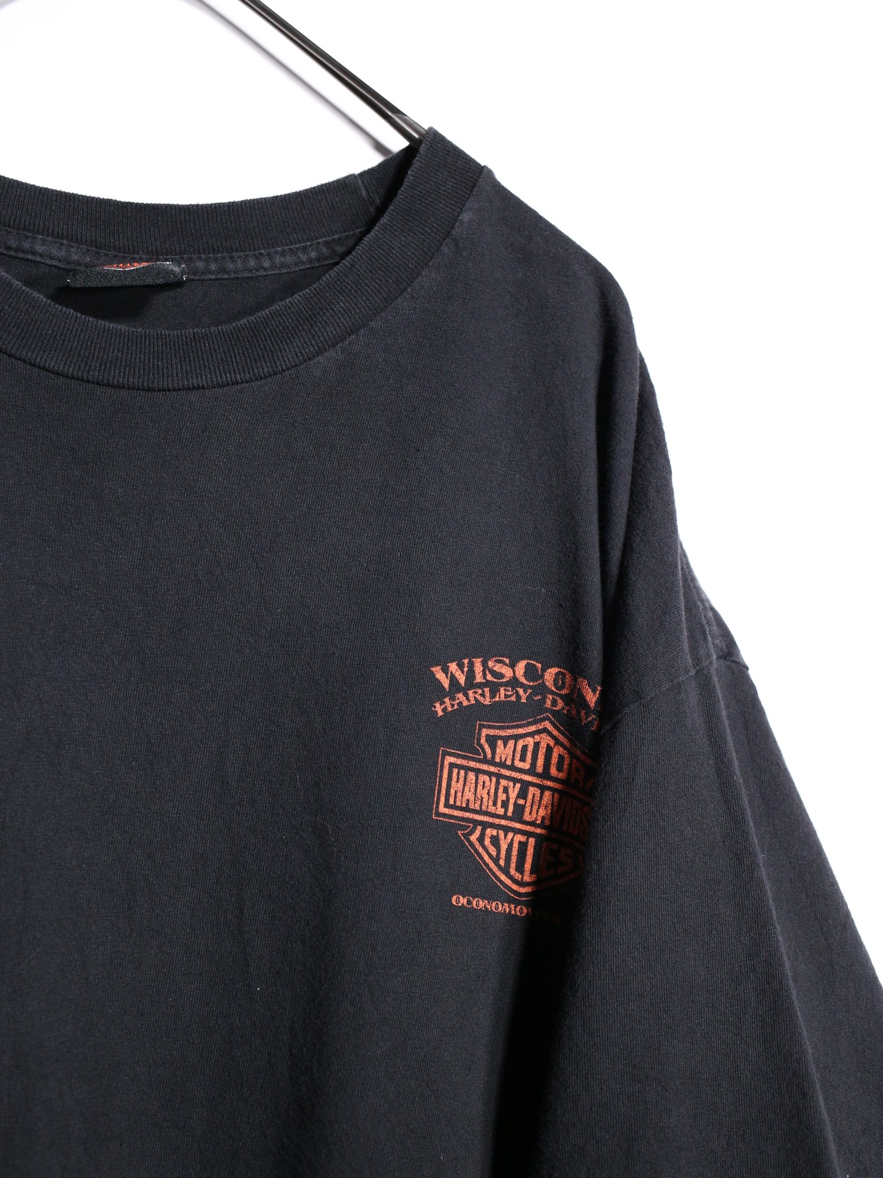 "Harley-Davidson" back eagle graphic over silhouette tee - 8
