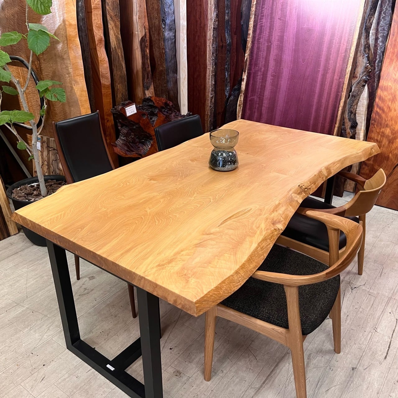 OUTLET】白栃（トチ）_1800×920-840-950×51_新宿店_テーブル天板/一枚