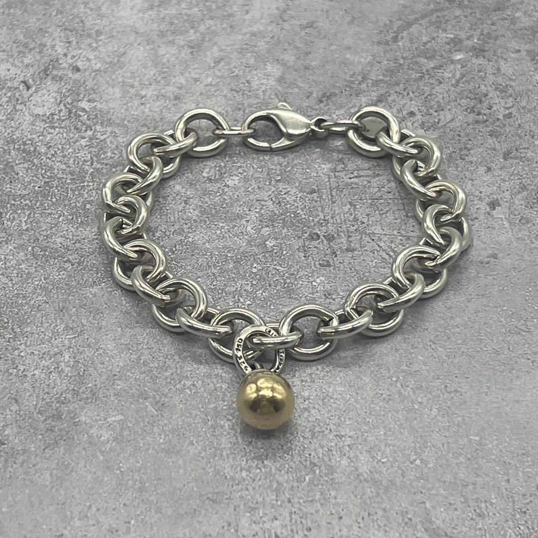 【希少】ティファニー TIFFANY&CO ボールダングル ブレスレット コンビ