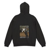 Cafe eli /パーカー/ビッグシルエット/ブラック/ユニセックス