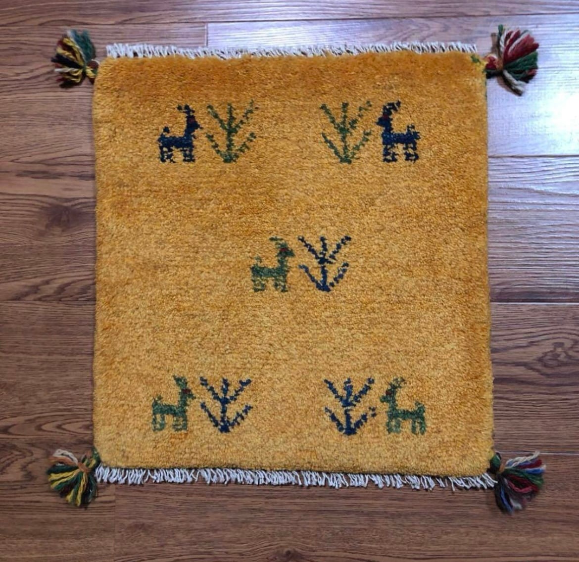 ペルシャギャッベ (ギャベ) チェアマット 椅子の座布団 No.11348 ペルシャギャッベ (ギャベ) チェアマット 椅子の座布団 No.11281