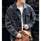 Front Button Closure Work Denim Jacket ◇H0311