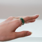 【16.5号】marble 翡翠くり抜き甲丸リング A貨翡翠 jd_rg2405