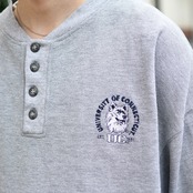 husky embroidery design henry neck sweat