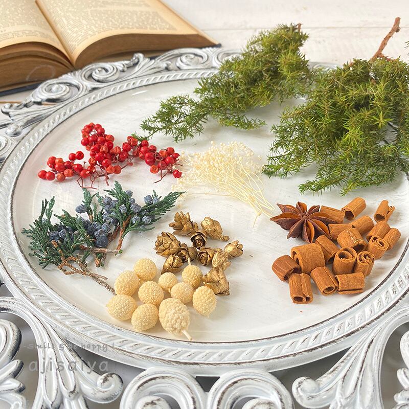 専用＊クエキフォリア&ドイツトウヒ ドライフラワーリース リース#327