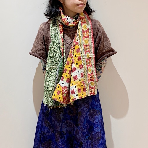 刺繍スカーフ ラリーキルト kanm-002