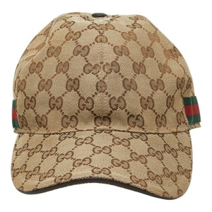 グッチ GGキャンバス シェリーライン ベースボールキャップ サイズ:M 58 200035 ベージュ マルチカラー キャンバス レディース GUCCI 中古