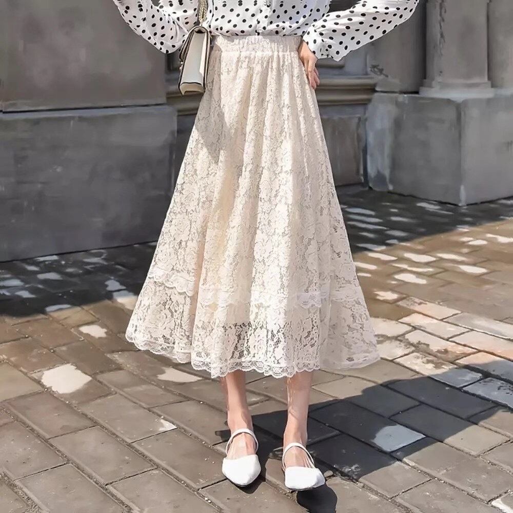 レースティアードスカート