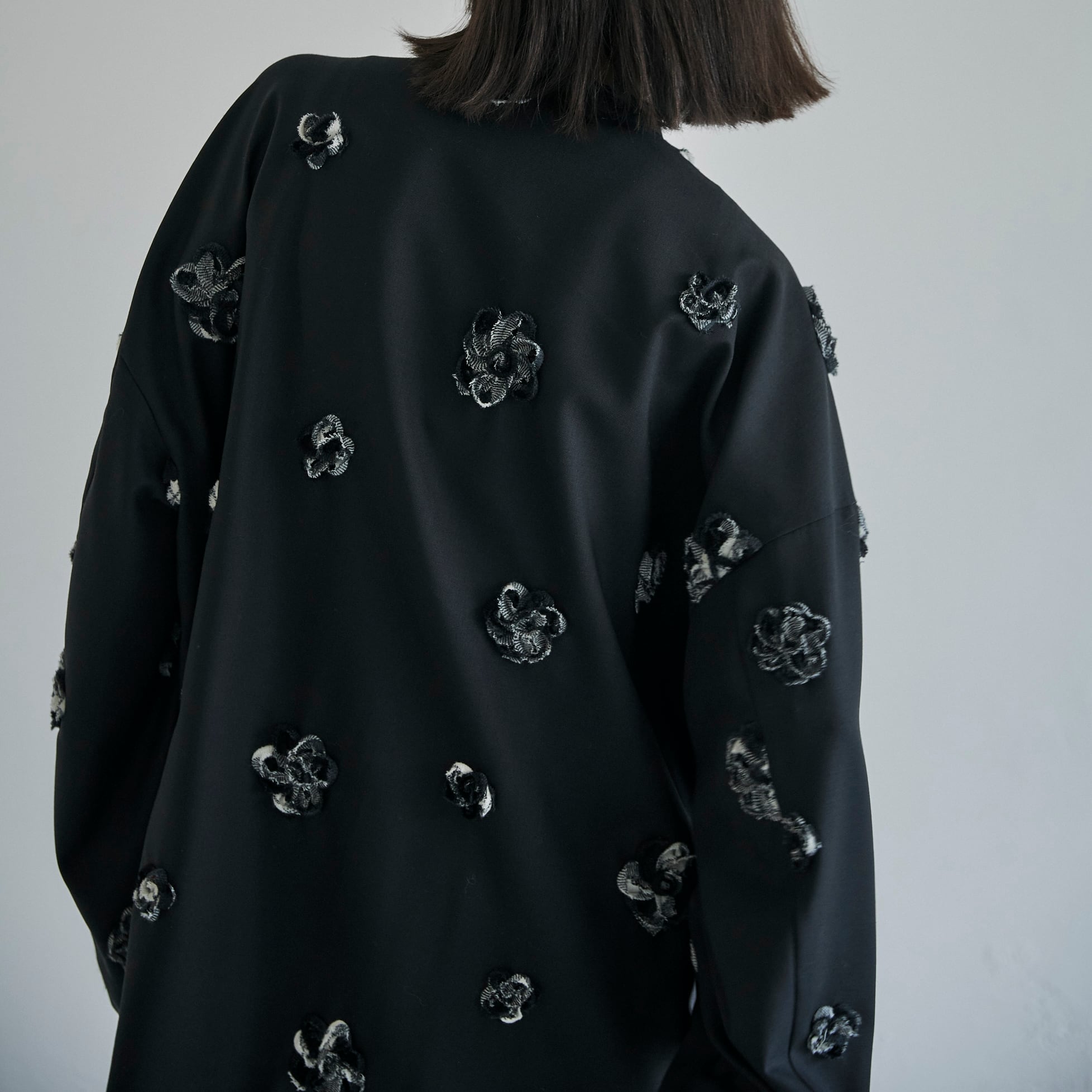 Villd Wool flower embroidery jacket