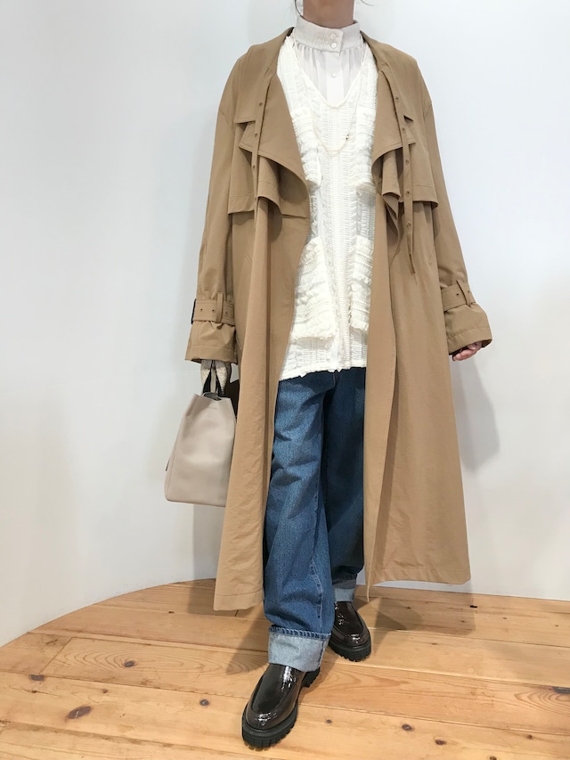 【ASHEIS】オーバーサイズナイロンコート