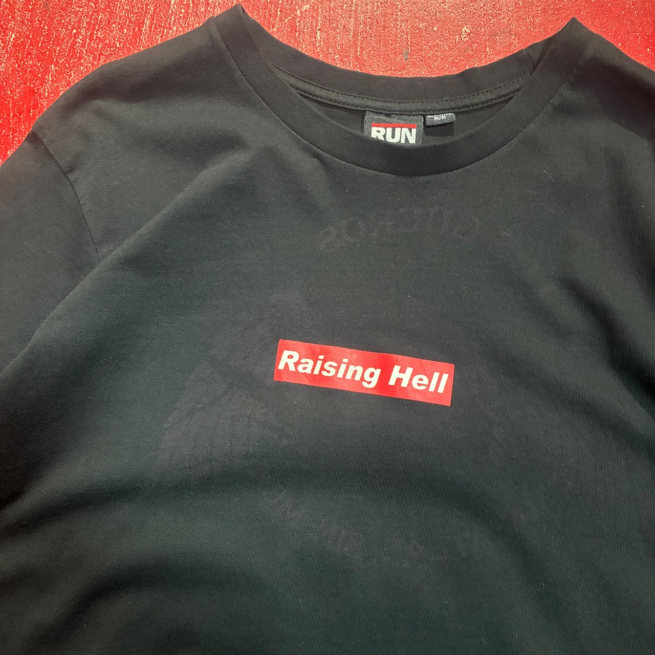 RUN DMC Raising Hell Black Tee　ライジングヘル　ロックTシャツ　ラップTシャツ