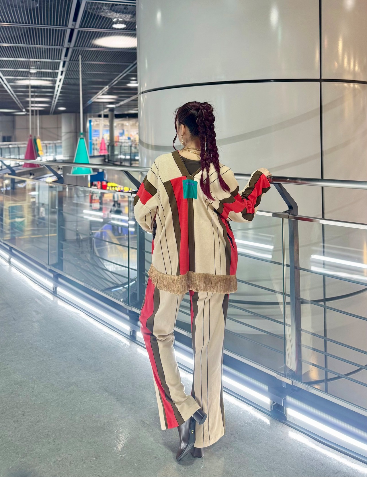 【STEVIE 】PILE STRIPE GOWN