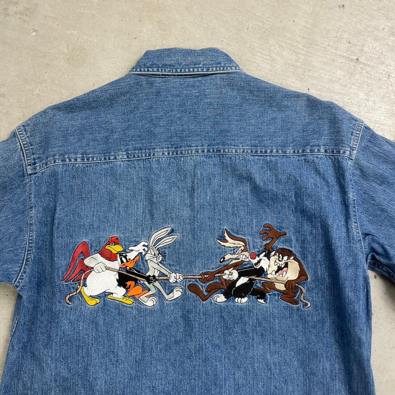 90年代 Warner Bros. Studio Store LOONEY TUNES 長袖デニムシャツ