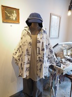 1990’s USA MICHIGAN RAG Co. Lighthouse Print Hooded Jacket／XL？