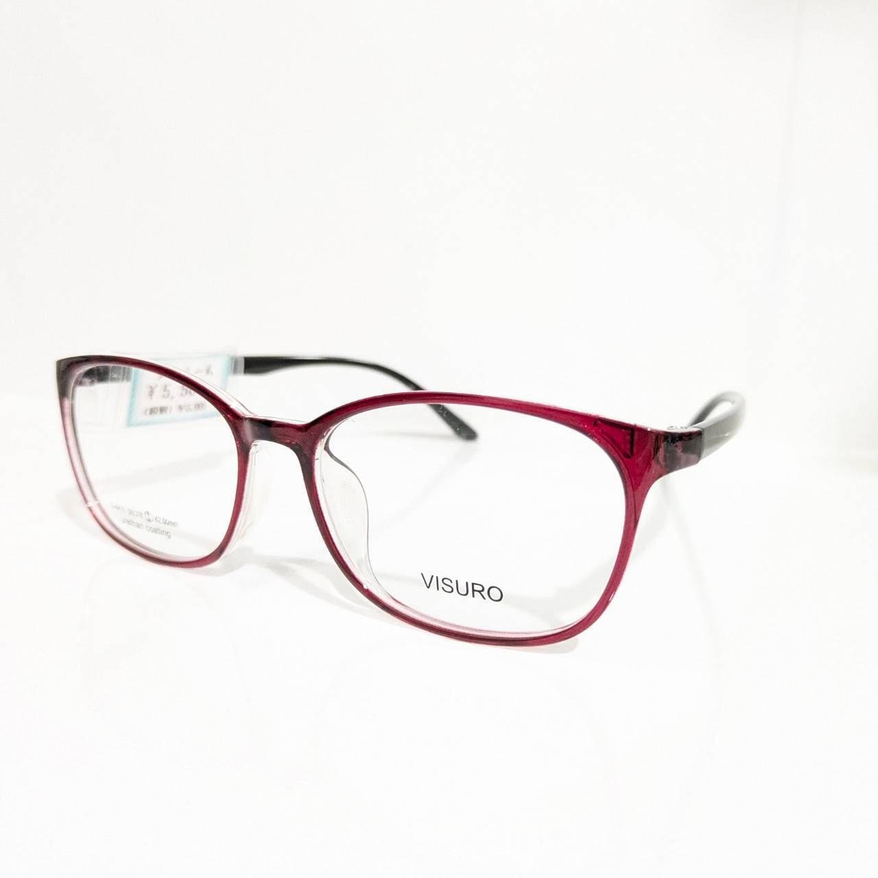 【VISURO】ウエリントンセルフレーム ワインレッド