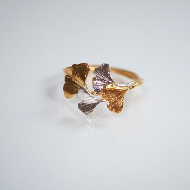 銀杏のリング(silver×gold)