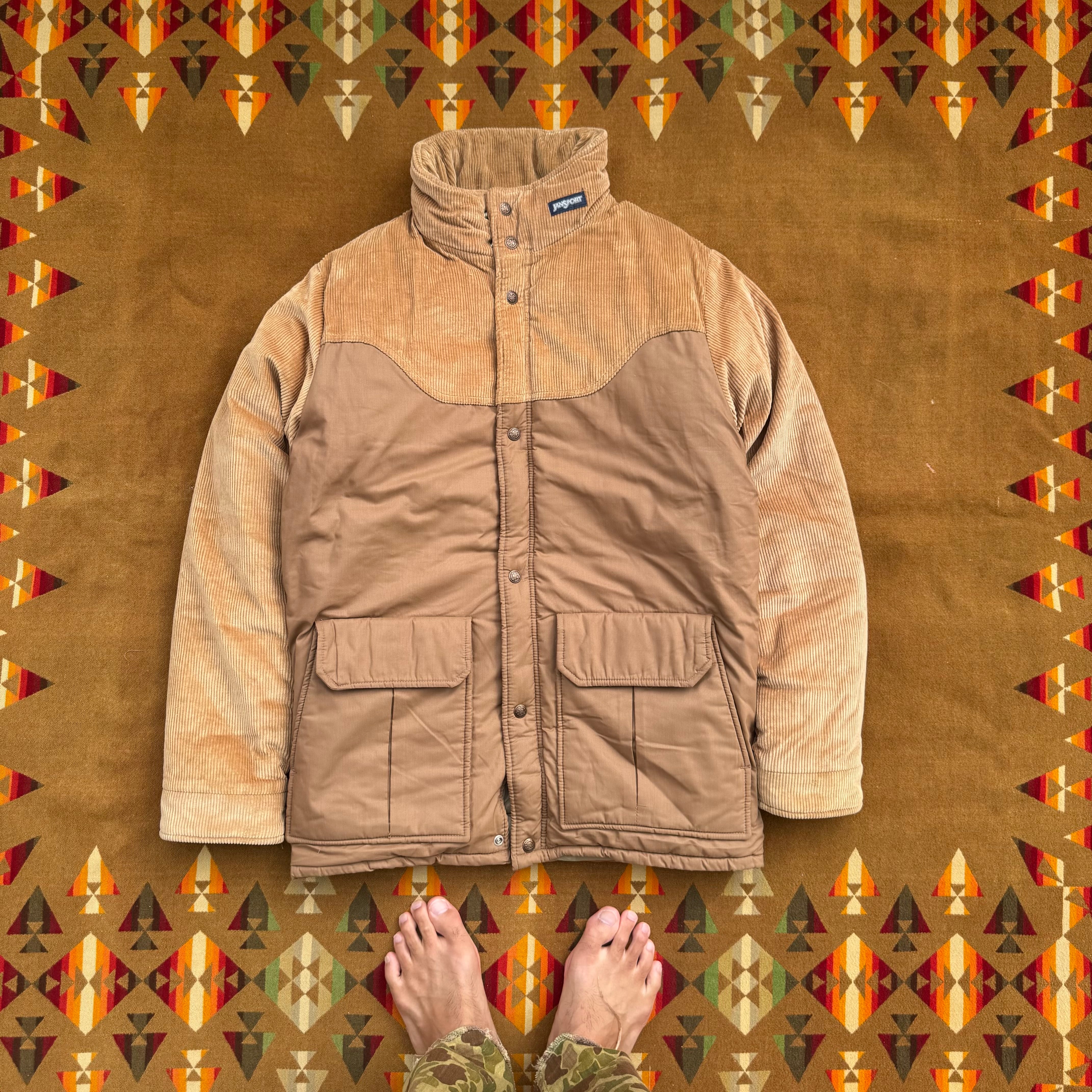 1980's VINTAGE Jansport Western Puffer Jacket Coat