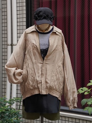Vintage " Embroidered Nylon Jacket "
