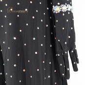 社交ダンス 衣装 Centini Alta Moda ツーピース セットアップ 上下セット ラテン ブラック系 黒 パンツスタイル プリーツ ダンス パーティ 発表会 スラックス ズボン デモ ステージ 舞台用 レディース スタイリッシュ おしゃれ
