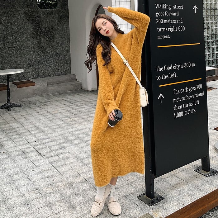 送料無料】 大きいサイズ シャギーニット ふわふわ モコモコ ニット