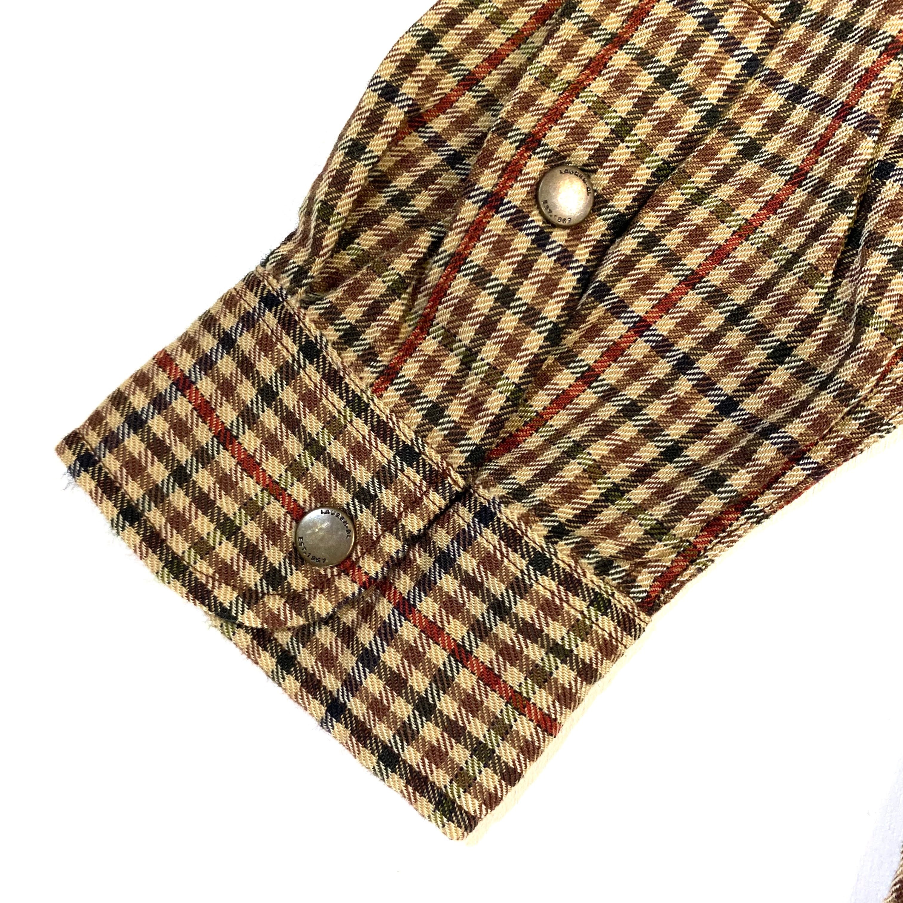 Lauren Ralph Lauren ローレン ラルフローレン チェック柄 スエード