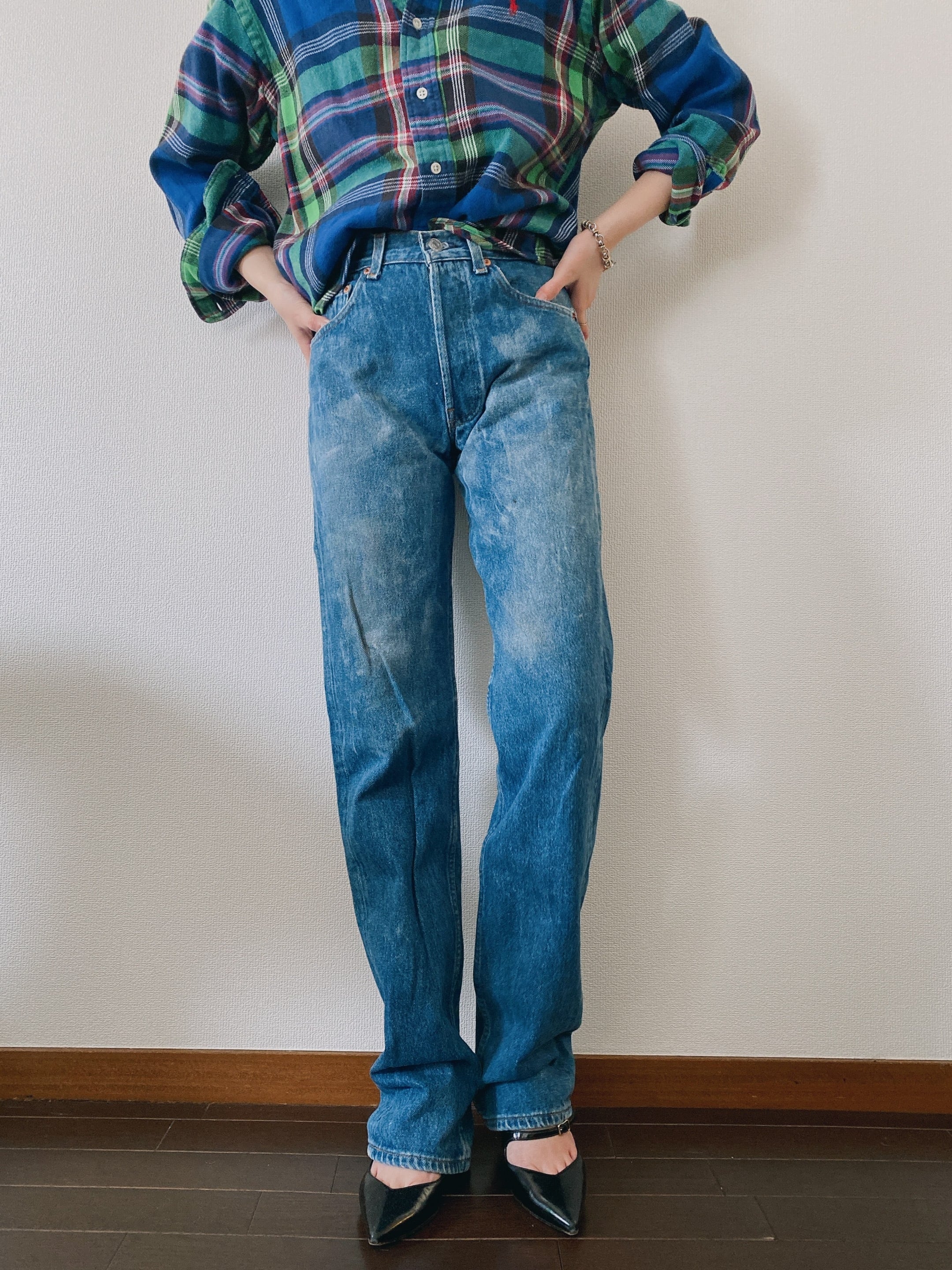（PT333）90's Levi`s 501 made in USA ボタン裏555