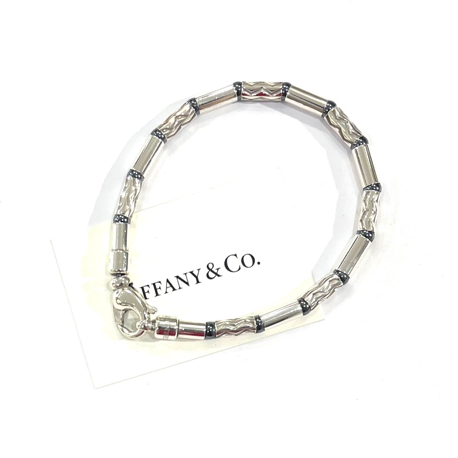 希少【TIFFANY&CO.】2755 ドイツ製 幾何学ヘマタイトジグザグ