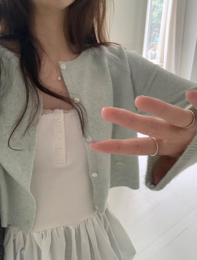 (即納) pretty young thing / Elvin crop cardigan 3color